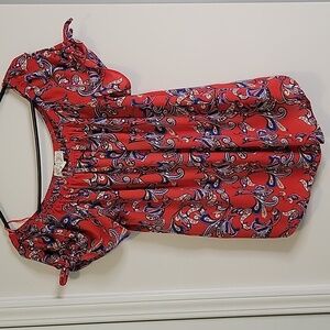 Red Off-the-Shoulder Blouse